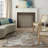 Abstract Machine Made Power Loom Polyester/Polypropylene Area Rug in Gray/Ivory/Golden Beige-461953330