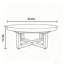 Table basse en bois massif avec finition aspect béton