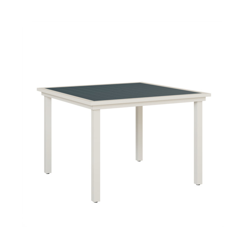 Table de salle à manger carrée 44 po Berlin Gardens Vida, Ardoise, Blanc mat
