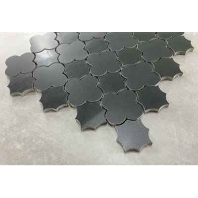 Carreau de mosaïque en marbre basalte