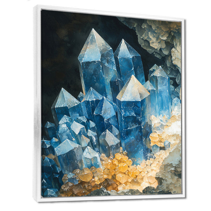 Barcroft Crystals and Crystals Stone at The Moon II - Cristaux, art mural, H 32 po x l 24 po, Blanc