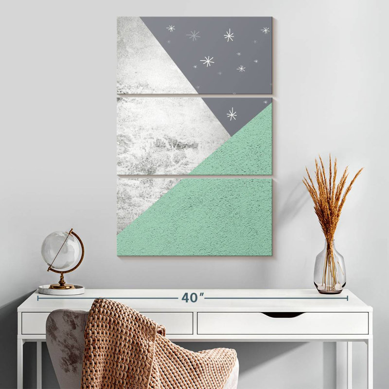 Mint Green Mountains II, H 32 po x l 20 po