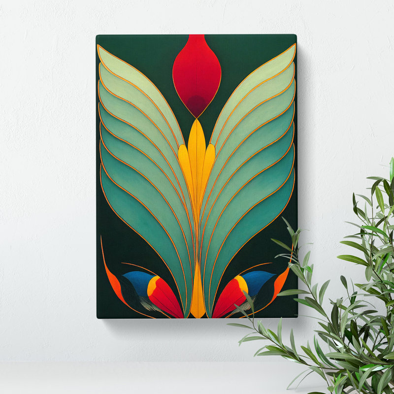 XC1022-168X A Surreal Abstract Feather No.2 - Wrapped Canvas Print, 76cm H x 50cm W x 3cm D