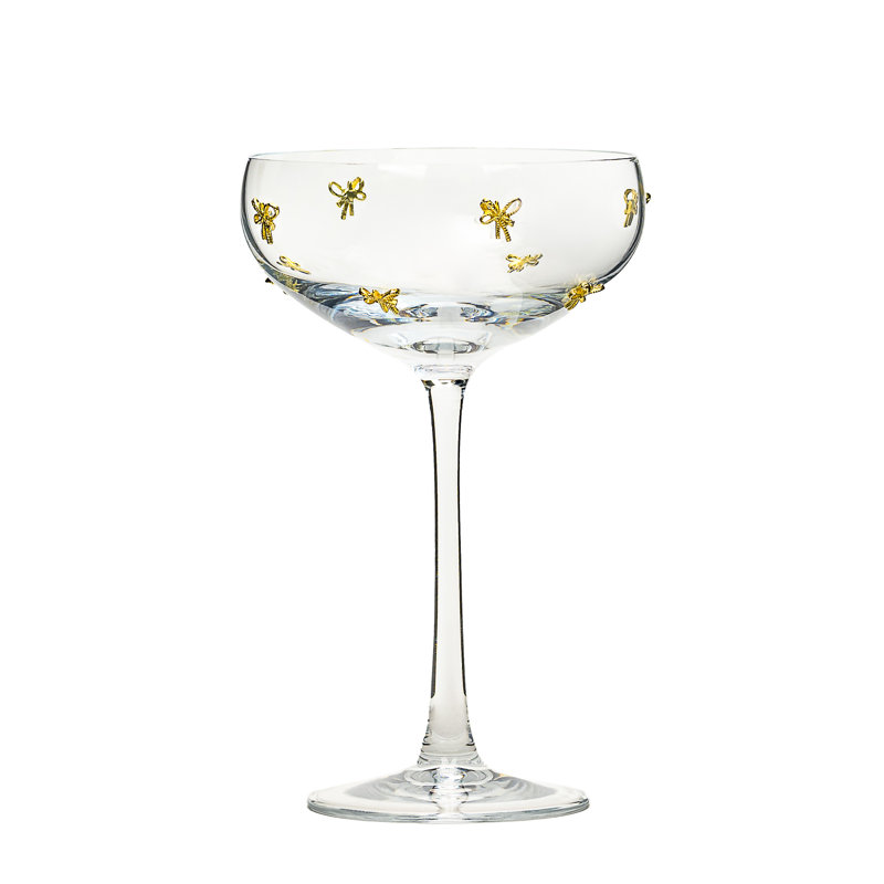 10 Strawberry Street Gold Bow Glassware, Coupe