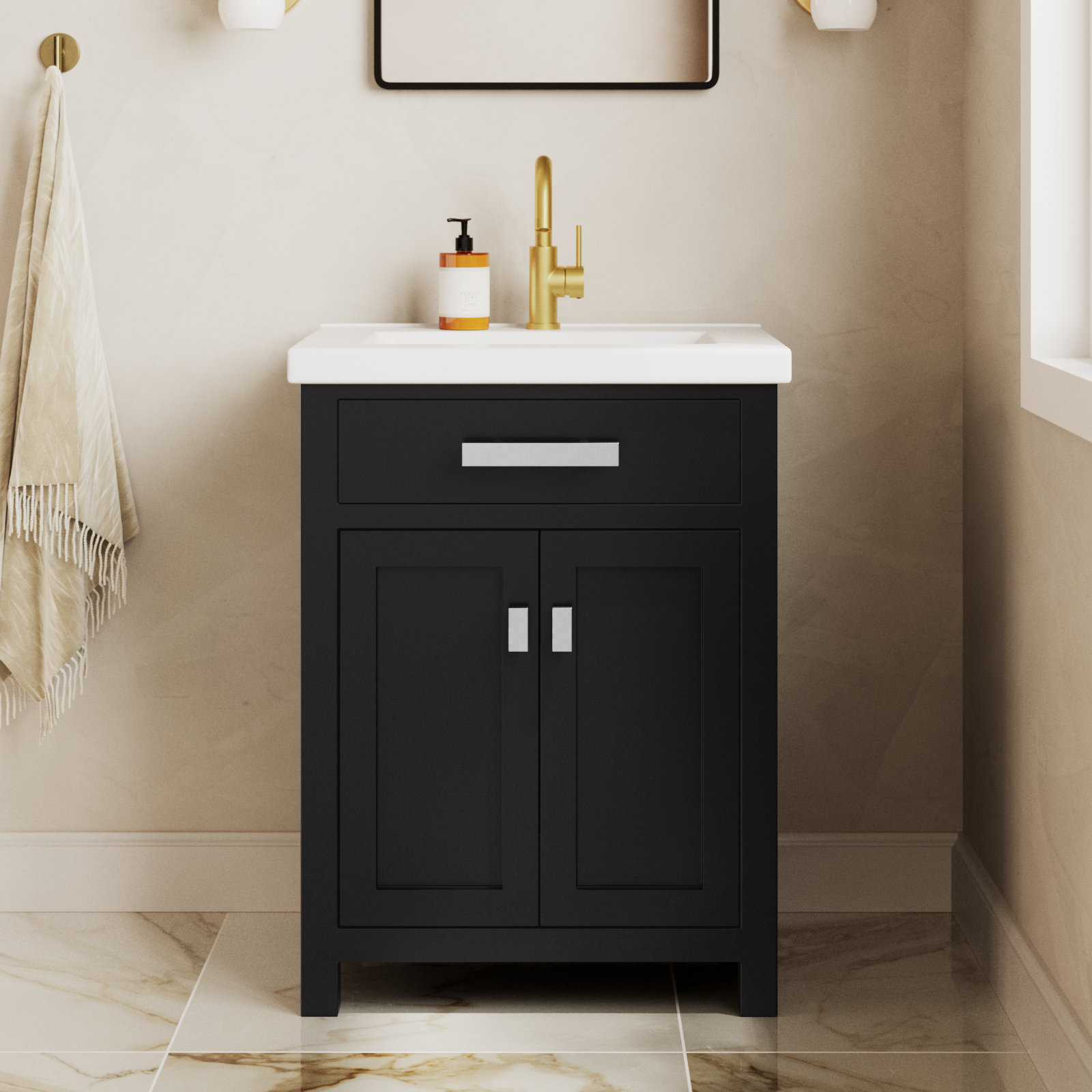 Caitlyn 24" Single Bathroom Vanity, Espresso