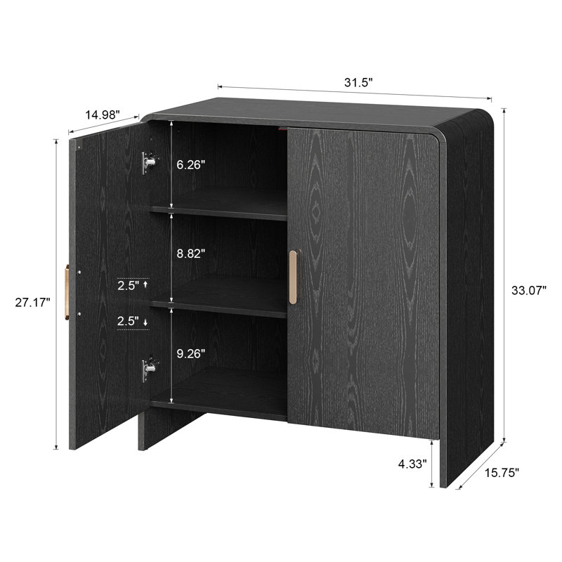 Buffet 31,5 po, Noir