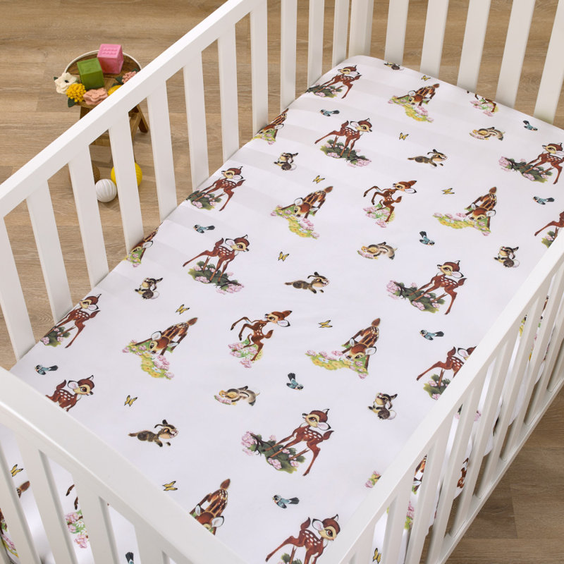 Drap-housse pour lit de bébé Disney Vintage Bambi