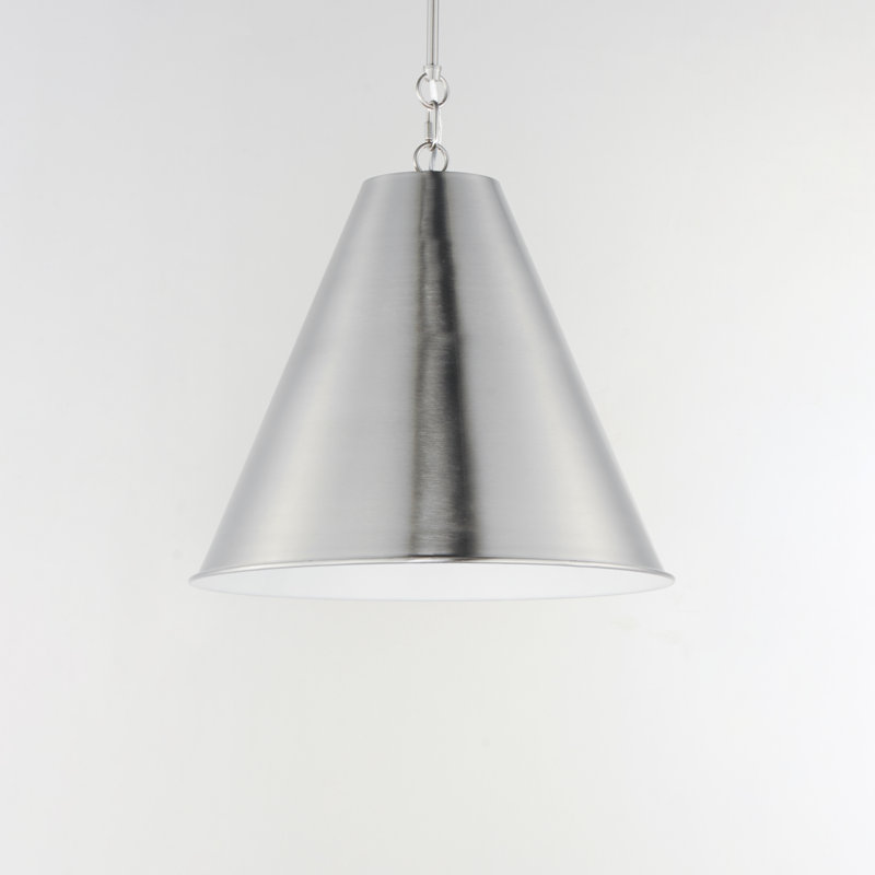 Lorrenda 1 - Light Single Pendant, 15" H x 18" W x 18" D, Satin Nickel