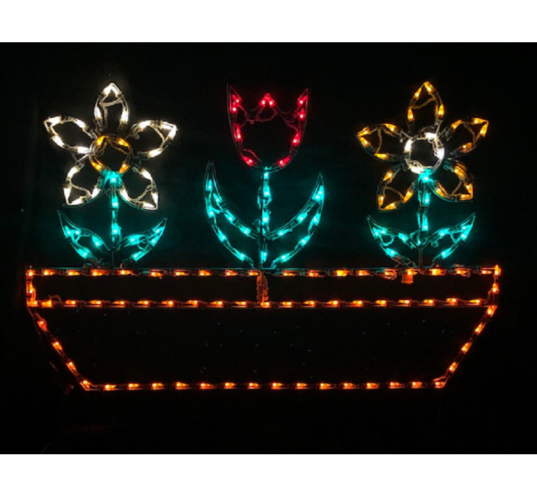 Flowers in Pot Spring Holiday Lighted Display Lori's Lighted D'Lites