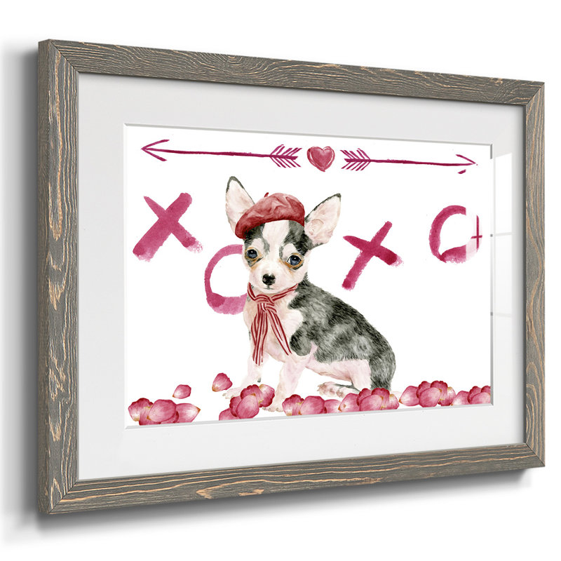 Chiot Valentine Collection A, Gris, H 18 po x l 26 po x P 1,5 po
