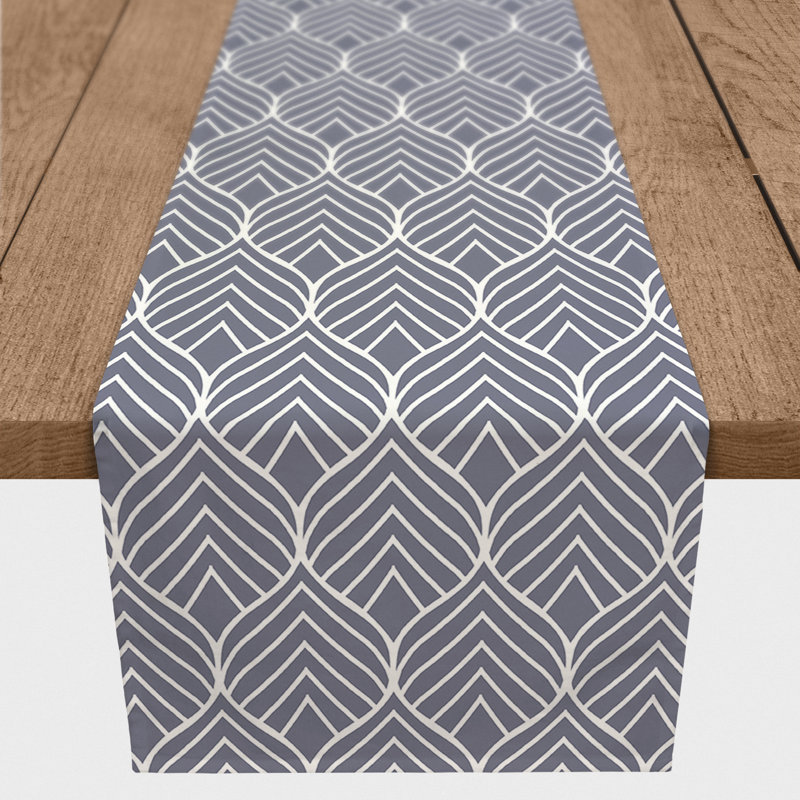 Chemin de table Geo, Bleu, L 90 po x P 16 po