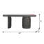 Table basse en bois avec plateau de table découpé - 40 po x 24 po x 16 po - Noir