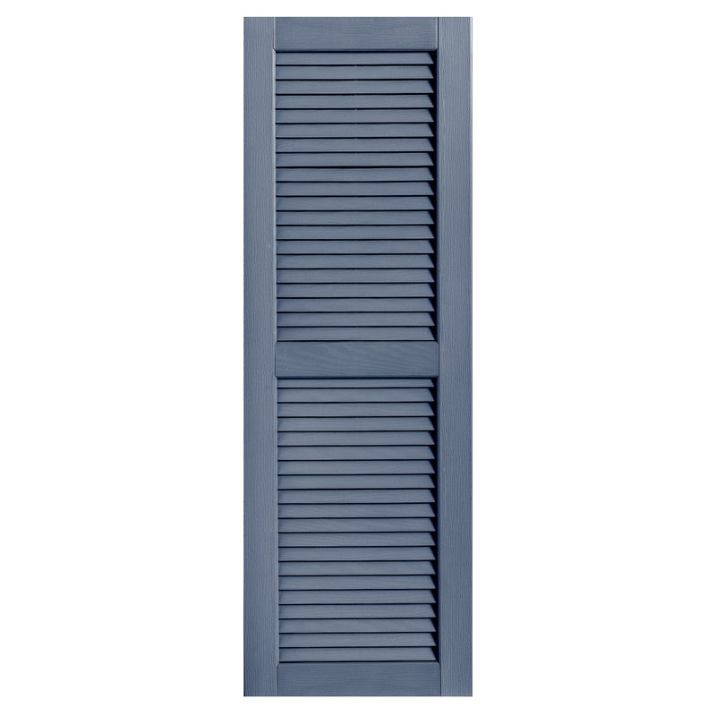 Paire de volets à persiennes droites, 64 po, Bleu, 16 po