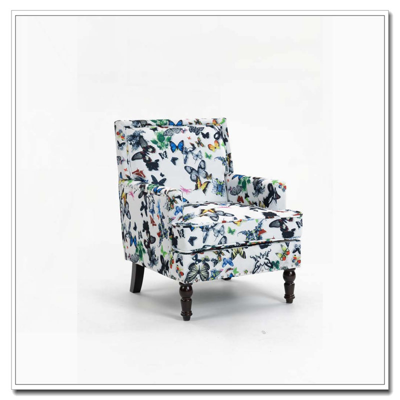 Chaise d'appoint rembourrée, Blanc