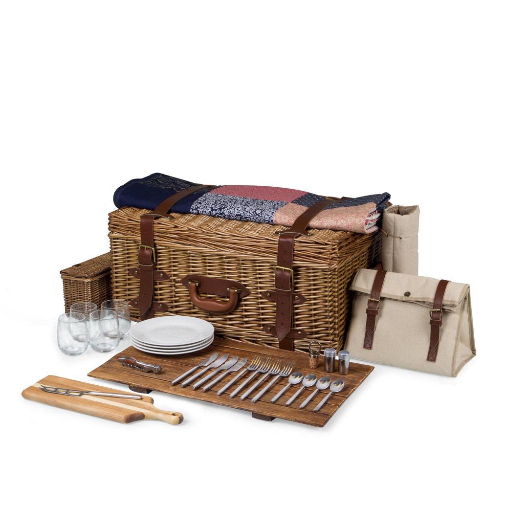 Charleston Luxury Picnic Basket with Deluxe Picnic and Picnic Blanket Picnic Time