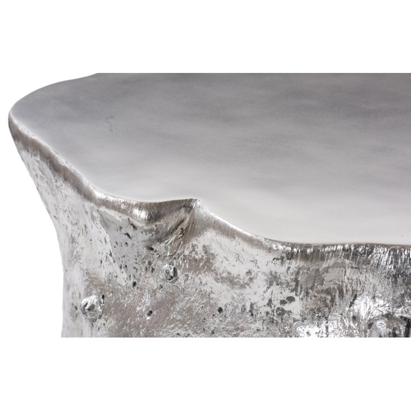 Cast Naturals Solid Coffee Table, Silver