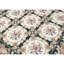 Needlepoint Wool Floral Area Rug in Dark Green/Brown
