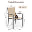 6-Piece Outdoor Dining Armchairs, Stackable Dining Chairs for All Weather for Backyard, Garden-444461424