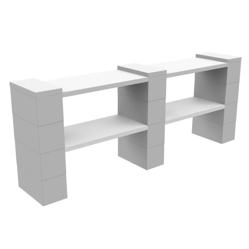 72 " W Adjustable Shelving Unit, Light Gray