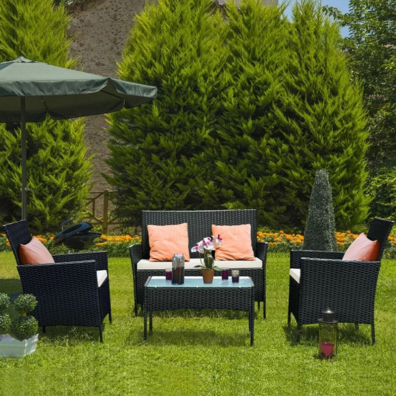 Baranowski 4 Seater Rattan Conversation Set