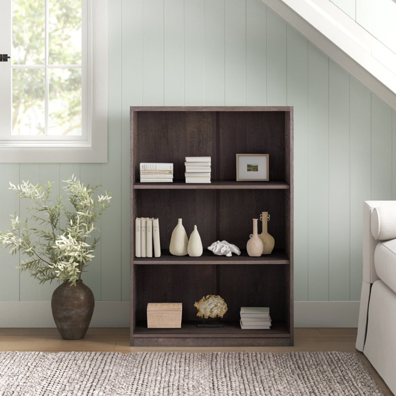 Bibliothèque standard Gordillo, Noyer chêne, (3 tablettes) H 44 po x l 30 po x P 11,5 po