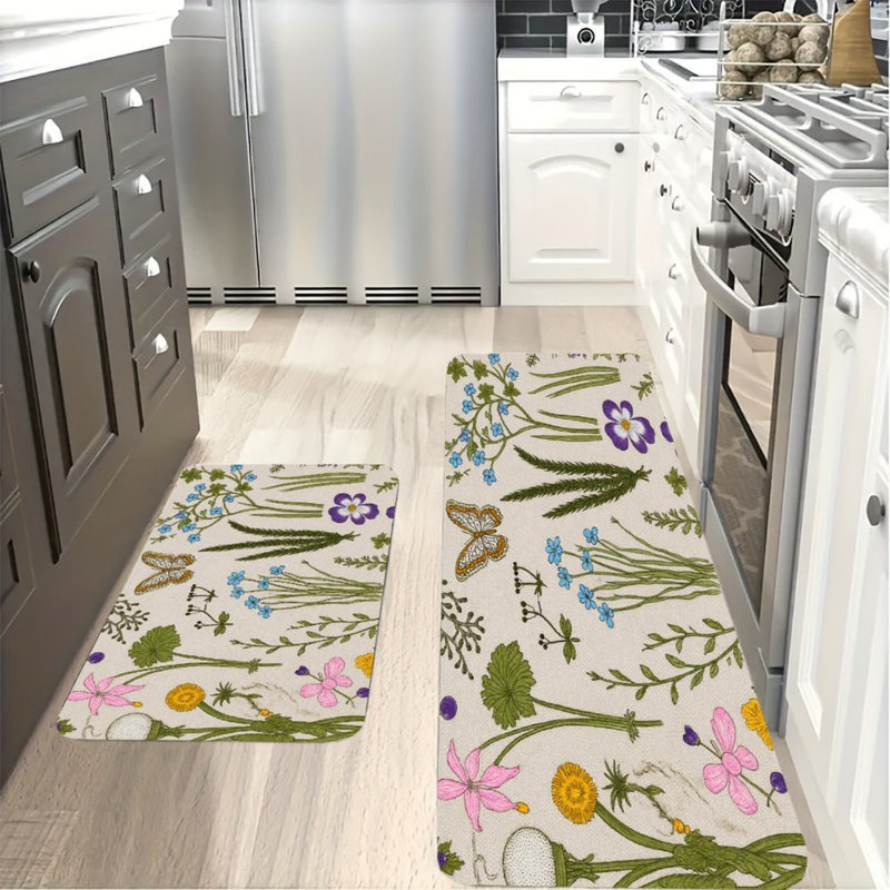 Ensemble de 2 tapis de cuisine Wildflower & Butterfly