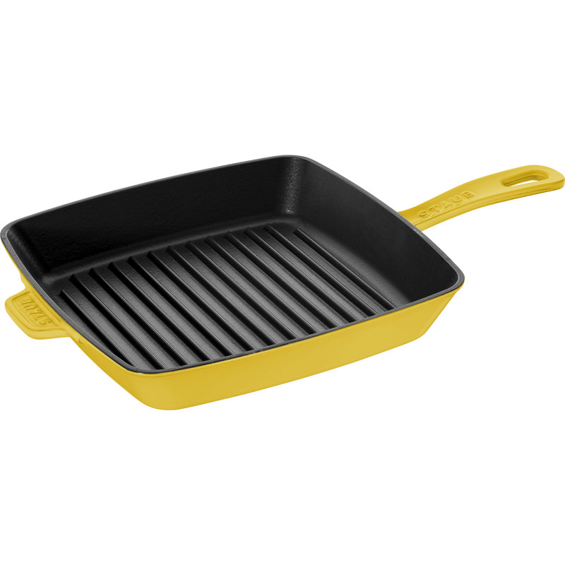 Staub Grill Pans 30 cm Cast Iron Square American Grill, 12 po x 12 po, Jaune