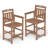 3 Pieces Outdoor Patio Bars Set  with Rectangular Table and HDPE Chairs-352214216
