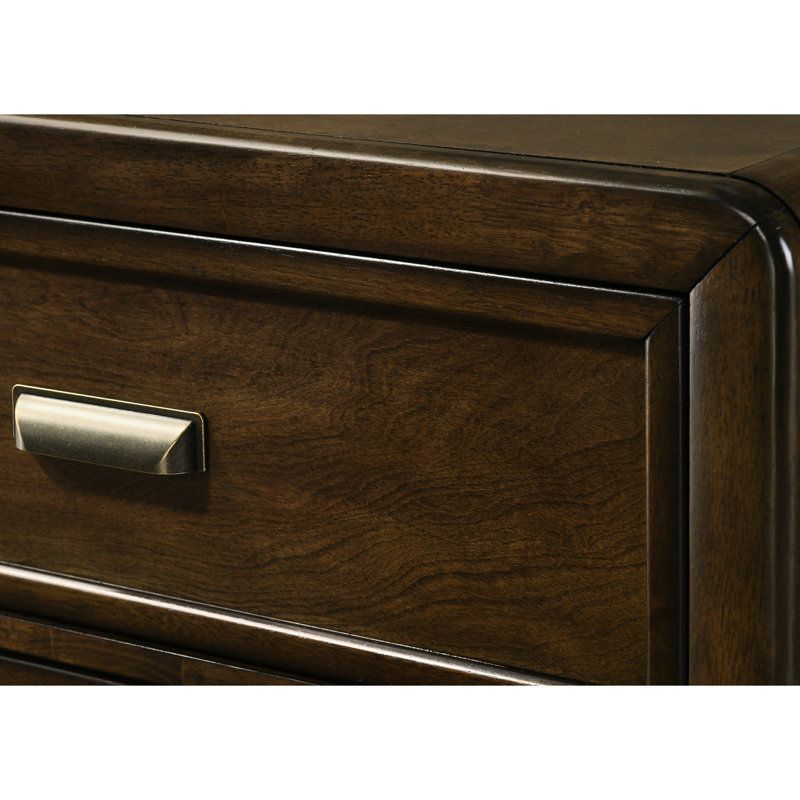Table de chevet brun foncé 2 chambres - Bois massif, construction moderne, moderne