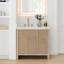 Lala 36" Single Bathroom Vanity with Grain White Engineered Stone Countertop without Mirror-4802292