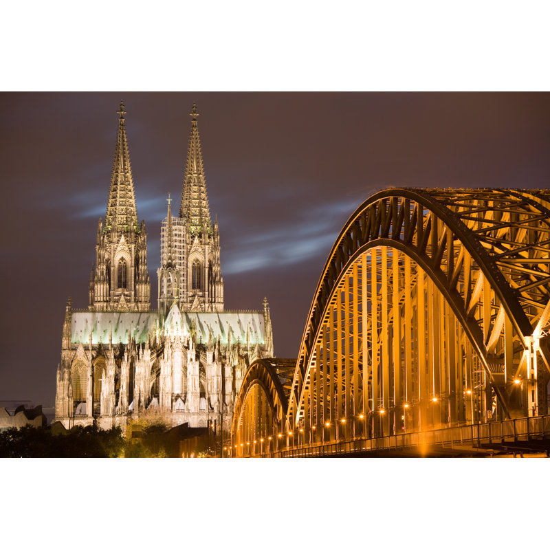 Dom At Night Nighting by Petrzurek - Wrapped Canvas Print, 46cm H x 30cm W