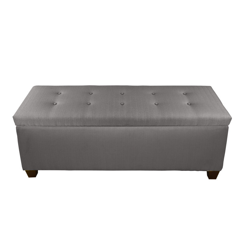 Banc de rangement pour chaussures Averi, Grand, Gris / teinte rouge