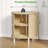 Fluted Round End Table with Storage-392201632