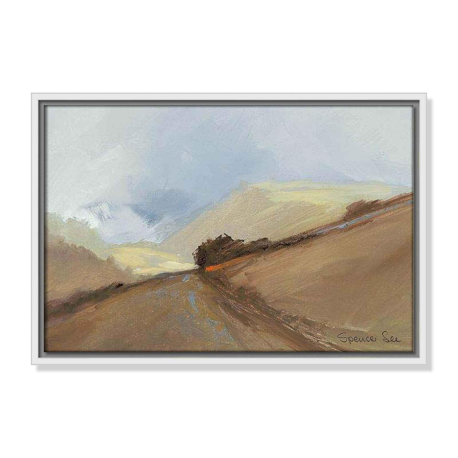 Heaven And Earth II by Spencer Lee, 13.5'' H x 19.5'' W x 2'' D, White Framed