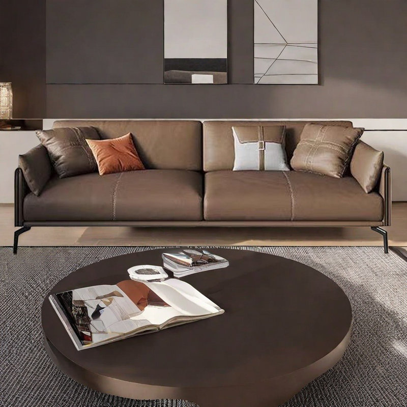 Canapé italien de style décontracté italien, 3, H 31,5 po x l 82,7 po x P 34,6 po