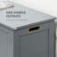 HOMCOM Lift Top Storage Chest with Lid, Safety Hinges, Blanket Box, Grey