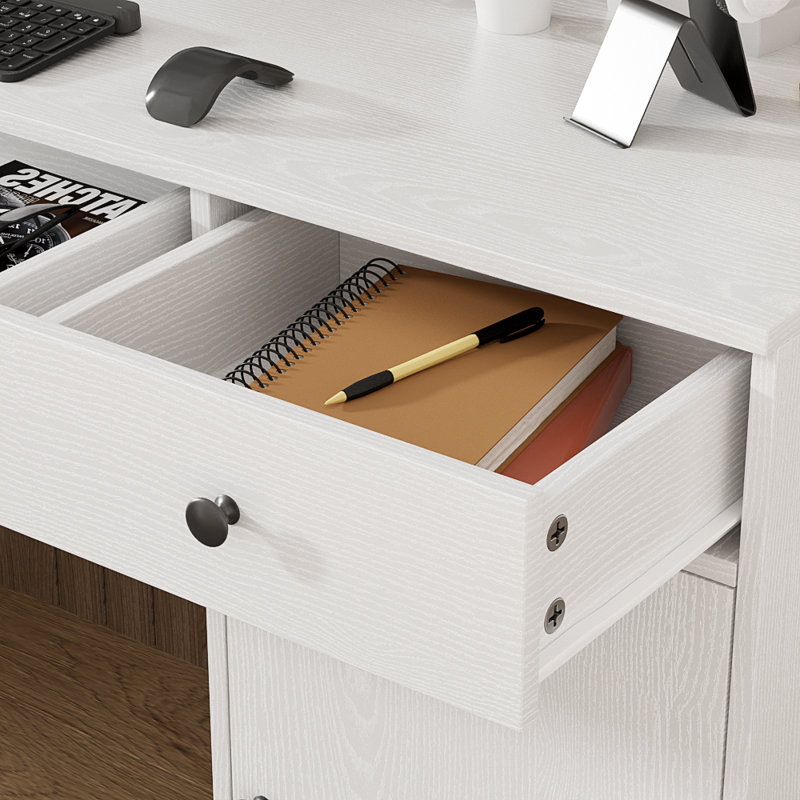 47.2'' W Computer Desk With 2 Drawers & Adjustable Shelf,Large Storage Cabinet For Home Office