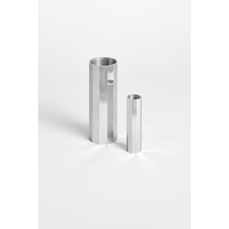 Gussy Aluminum Table Vase, 7" H x 2" W x 2" D