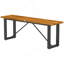 Banc de jardin sans dos pour 2 personnes pour porche, parc, teck