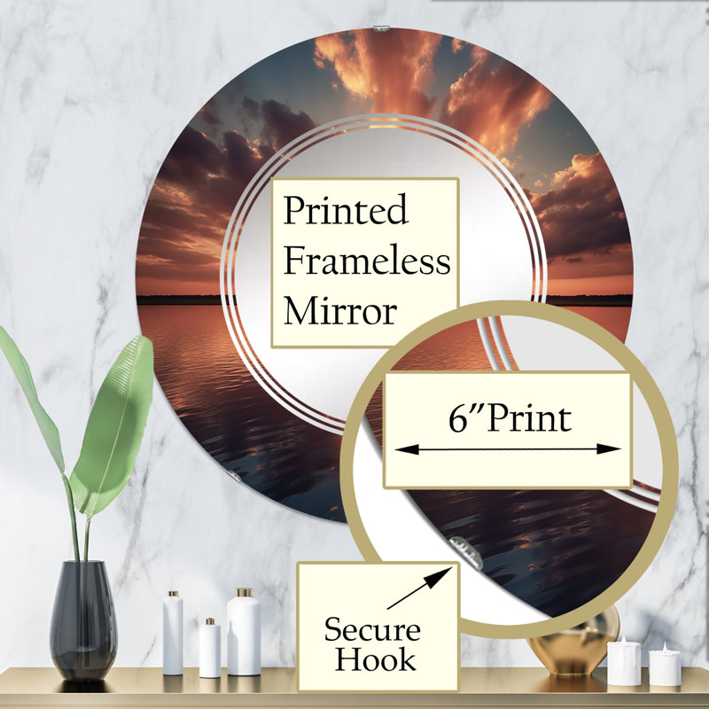 Rond Rond - Miroir mural rond, 32 po x 32 po