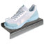 Étagère à chaussures de luxe en acrylique pour mur à lattes, l 10 po x H 1,25 po x P 4 po, gris fumée, paquet de 10-124639010