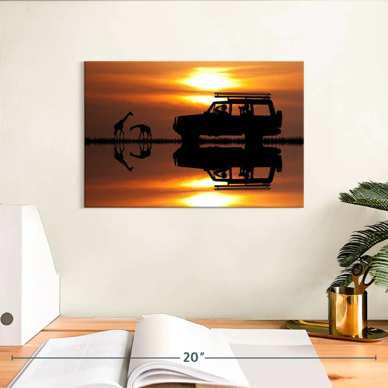 «Brampt Giraffe Sunset Journey», H 8 po x l 12 po