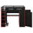Full Size Wood Loft Bed For Bedroom, Gaming Bed With Desk,Wardrobe,Ample Storage Space And RGB LED Light-1439474113