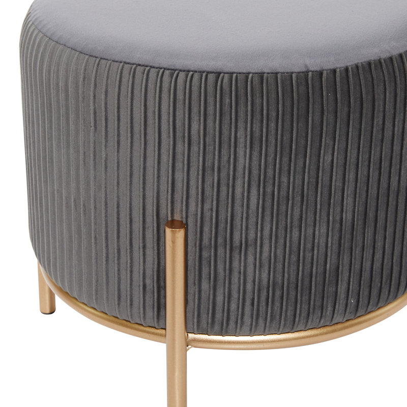 Lower Hounsley Velvet Ottoman