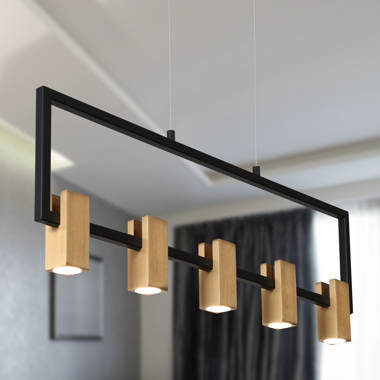 Kissey 5-Light Kitchen Island Linear LED Pendant Mercer41