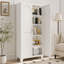 Armoire de rangement polyvalente avec portes et tablettes réglables, idéale pour organiser la chambre à coucher, le salon et la cuisine