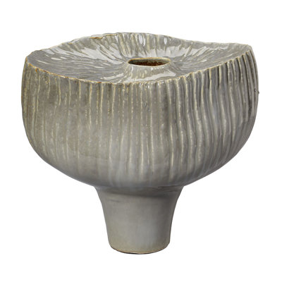 Plunge Ceramic Decorative Vessel, Matte White