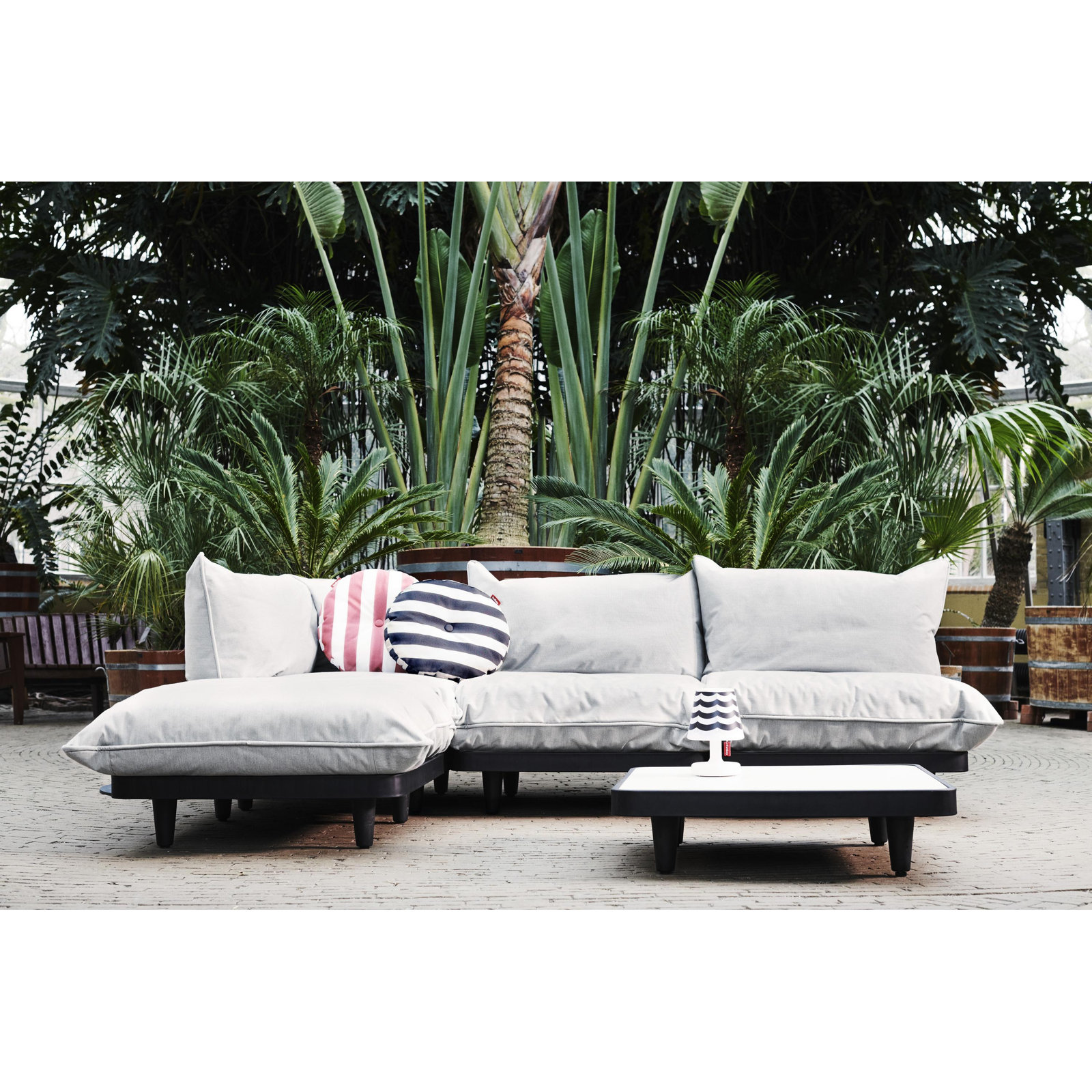 Paletti 35" Patio Table, Light Gray