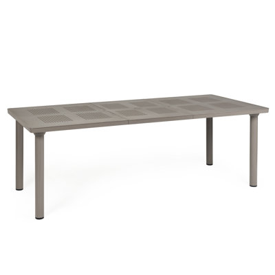 Hildtraud Rectangular Extendable Outdoor with Umbrella Hole Dining Table 100 cm D