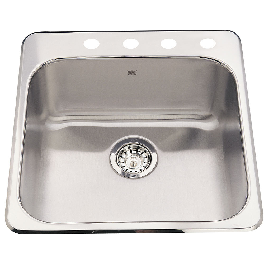 Stainless Steel 20" L x 21" W Drop-in Kitchen Sink Kindred Faucet